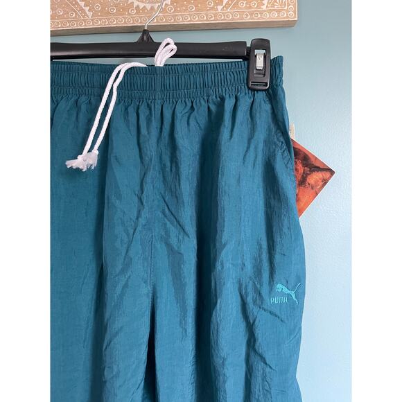 Vintage 90's PUMA Dark Green Windbreaker Track Pants NWT - Picture 2 of 6